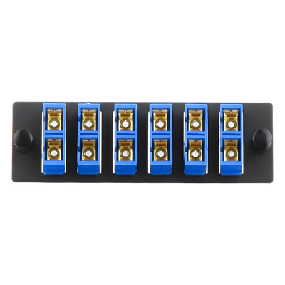 PANDUIT - Placa Acopladora de Fibra Óptica / 6 Conectores SC Dúplex / 12 Fibras Monomodo OS1/OS2 / Color Azul