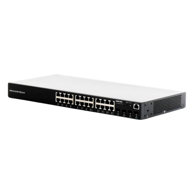 GRANDSTREAM - Switch Administrable / 24 Puertos Gigabit RJ45 / 4 Puertos SFP Uplink / 56 Gbps / GWN Cloud
