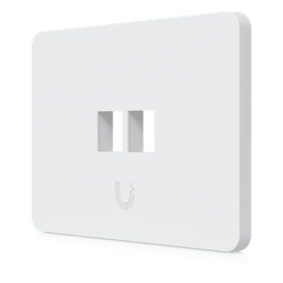 UBIQUITI - Placa de Pared Keystone / 2 Puertos / Horizontal / Superficie Pintable / 4.4 x 3.2 x 0.12 in / Paquete 4 Piezas