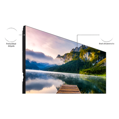 SAMSUNG ELECTRONICS - Kit Video Wall LCD 2x3 / 6 pantallas 55" / 116" diagonal / 500 nits / 24/7 / Daisy Chain DisplayPort / Montajes pared incluidos