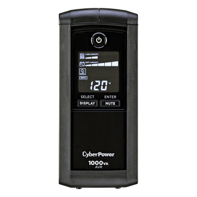 CYBERPOWER - UPS de 1000 VA/600 W, Topología Línea Interactiva, Entrada 120 Vca NEMA 5-15P, Tipo Mini Torre, Con 9 Tomas NEMA 5-15R
