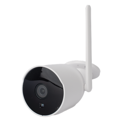 SMARTHOME BY EPCOM - Cámara Bala IP / 2MP Full HD / Wi-Fi 2.4GHz / Audio Bidireccional / MicroSD 256GB / Lente 4mm / 90° / IP65