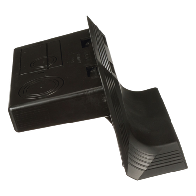 PANDUIT - Accesorio de Conexión a Pared / Canaleta de Piso 4 Vías / PVC Rígido Negro / Carga 907 kg / UL94V-0 / ADA Compliant