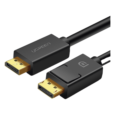 UGREEN - Cable DisplayPort 1.2 / 4K@60Hz / 2K@144Hz / Triple Blindaje / 5 m (16.4 ft) / Cobre 28AWG / Botón de Liberación