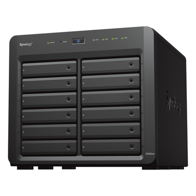 SYNOLOGY - Servidor NAS / 12 Bahías / Expansión a 36 Bahías / Intel Xeon 6 Núcleos / 16 GB DDR4 ECC / 10GbE RJ-45 / Caché NVMe SSD / RAID F1, 0, 1, 5, 6, 10