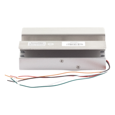 ACCESSPRO - Cerradura de Perno para Puertas de Vidrio / 1000 kg Fuerza de Sujeción / 12 VCC / 1/2" Vidrio / 150 x 39 x 37 mm / 5-8 mm Espacio Requerido