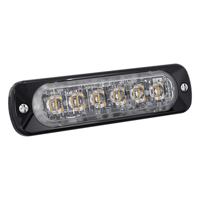 SIGNALPRO - Luz Auxiliar LED / 6 LEDs / Certificación SAE Clase 1 y ECE R65 / Sincronización 15 Unidades / Perfil Bajo 9 mm / Aluminio Sólido