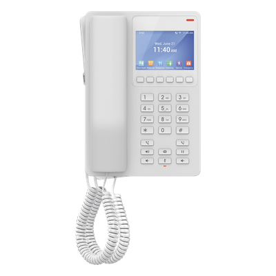 GRANDSTREAM - Teléfono IP Hotelero / WiFi 6 Dual-Band / 2 Líneas SIP / Pantalla LCD Color / Opus HD / USB-C / GDMS Cloud