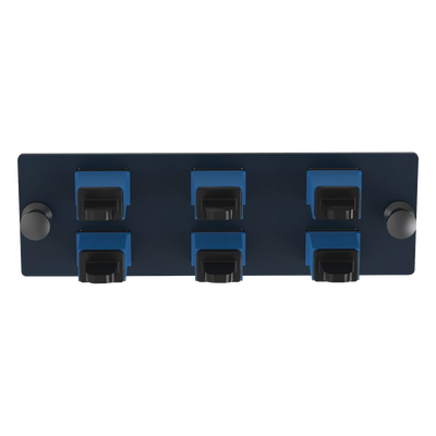 PANDUIT - Placa Acopladora de Fibra Óptica / 6 Conectores SC Simplex / Monomodo OS1/OS2 / Color Azul / Snap-In