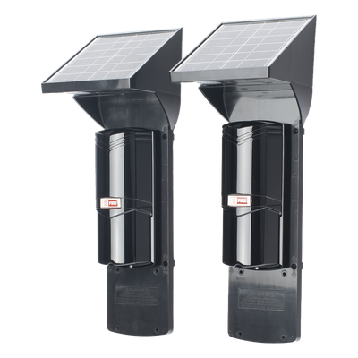 SFIRE - Detector Fotoelectrico Solar / 2 Rayos Infrarrojos / 60 m (196.9 ft) Exterior / 120 m (393.7 ft) Interior / Panel Solar Integrado / Batería 4,000 mAh / IP65