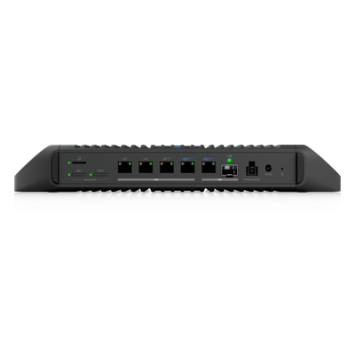 UBIQUITI - Cloud Gateway Industrial / Wi-Fi 7 Integrado / Puertos 10 GbE y 2.5 GbE / SFP+ / PoE+++ 90W / 350W Total / Sin Ventilador / -30 a 50 °C (-22 a 122 °F)