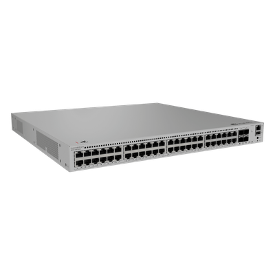 HUAWEI - Switch Capa 3 / 48 Puertos PoE+ MultiGigabit 2.5 Gbps / 4 SFP+ 10 Gbps / iStack 4 Unidades / 360 W PoE / Libre de Licenciamiento
