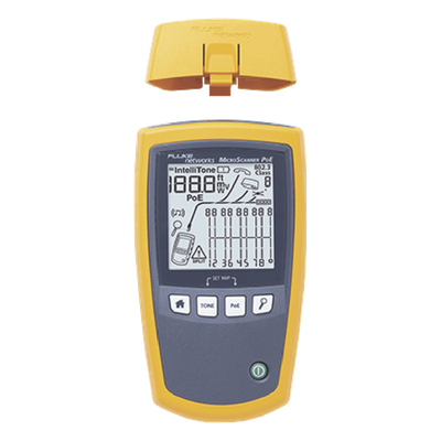 FLUKE NETWORKS - Kit de Verificador de Red PoE / Pantalla LCD Retroiluminada / 802.3af/at/bt/UPoE / Mapeo Gráfico / Sonda Intellitone Pro 200