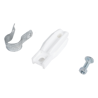 SFIRE - Aislador de Paso o Esquina / Abrazadera 1" (25 mm) / Resina Virgen 100% / Acero Galvanizado / Protección UV / Bolsa 100 Unidades