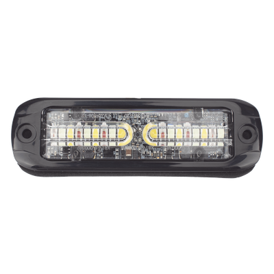 ECCO - Luz LED de Advertencia Exterior / 18 LEDs Tricolor / Perfil Ultra Delgado / 12-24 VDC / Óptica 360°