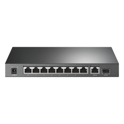 TP-LINK - Switch PoE+ / 8 Puertos Gigabit PoE+ / 1 Puerto Gigabit Uplink / 1 Puerto SFP / 63W PoE Total / 20 Gbps