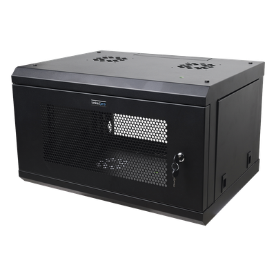 LINKEDPRO - Gabinete de Pared / 6U / 19'' / 455 mm Profundidad / 80 kg Carga / Acero Reforzado / 1.49 ft Alto