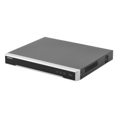 EPCOM - DVR  16 Canales 4K TURBOHD + 16 Canales IP / 8 Megapixel/ Audio por Coaxitron/ 2 Bahías de Disco Duro / 4 Canales de Audio / 16 Entradas de Alarma