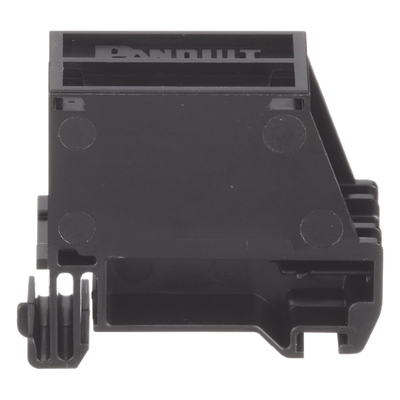 PANDUIT - Adaptador de 1 Puerto / Blindado / Riel DIN 35 mm (1.38 in) / Mini-Com / Perfil Bajo / Negro