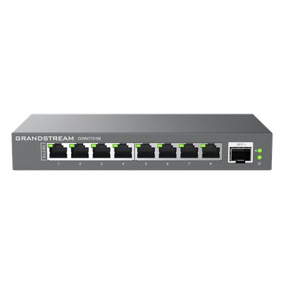 GRANDSTREAM - Switch Multi-Gigabit No Administrable / 8 Puertos RJ45 2.5G / 1 Puerto SFP+ 10G / Carcaza Metálica / 60 Gbps