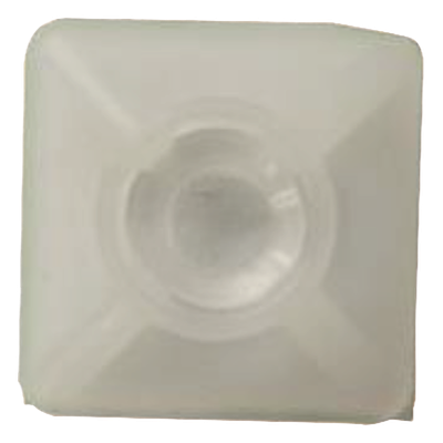 THORSMAN - Base Autoadherible para Cinchos / 19x19 mm / Nylon Resistente / Temperatura -10°C a 50°C / Paquete 100 Piezas / Orificio Central para Tornillo