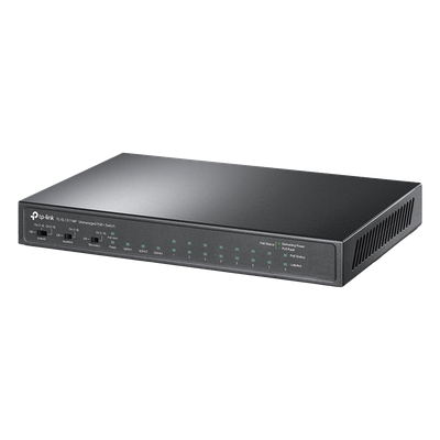 TP-LINK - Switch PoE+ No Administrable de Escritorio / 11 Puertos / 8x PoE+ 10/100 Mbps / 2x Gigabit / 1x SFP / Presupuesto 124 W / Alcance Extendido 250 m / 0.56 x 0.32 x 0.09 ft