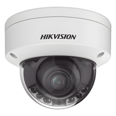 HIKVISION - Domo IP / 4 MP / Lente Varifocal 3.6-9 mm / IR 40 m (131 ft) + Luz Blanca 40 m (131 ft) / WDR 130 dB / IP67 / IK10 / AcuSense / MicroSD 512 GB / PoE