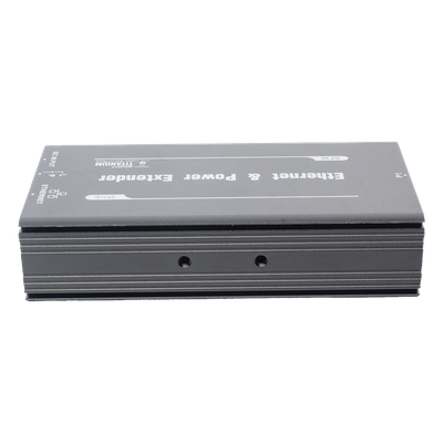 EPCOM TITANIUM - Receptor PoE Extensor / 1 Puerto / Alcance 600 m (1968.5 ft) / 60 W / 100 Mbps / Cascada 4 Nodos / Cat 5e/6