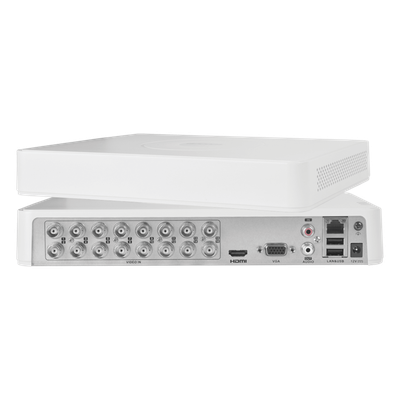 EPCOM PROFESSIONAL - DVR Híbrido / 16 Canales TurboHD + 2 Canales IP / 2 Megapixel (1080p) Lite / AcuSense Lite / Audio Bidireccional / H.265+ / 1 Bahía HDD / Salida Full HD