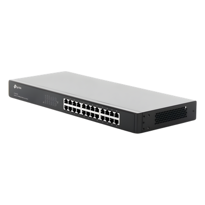 TP-LINK - Switch / 24 Puertos 10/100 Mbps / Montaje en Rack / 35.7 Mpps Throughput / Auto MDI/MDIX
