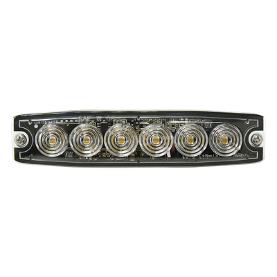 SIGNALPRO - Luz Auxiliar LED / 6 LED / Ámbar / Multivoltaje 12~24 VCD / IP68 / SAE Clase 1 / Perfil Ultra Bajo
