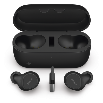 JABRA - Auriculares True Wireless / Cancelación Activa de Ruido / Bluetooth Multipunto 2 Dispositivos / 6 Micrófonos MEMS / 10 Horas Autonomía / Carga Rápida 5 min