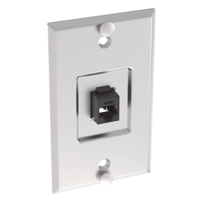 PANDUIT - Placa de Pared Vertical / 1 Puerto Keystone / Jack Cat6 / 110 Impacto / Acero Inoxidable / 2.74 x 4.50 in