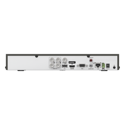 EPCOM PROFESSIONAL - DVR Pentahíbrido / 4 Canales TURBOHD + 2 Canales IP / 8 Megapixel (4K) / Audio Bidireccional por Coaxitron / AcuSense / Reconocimiento Facial / H.265+ / 1 Bahía HDD