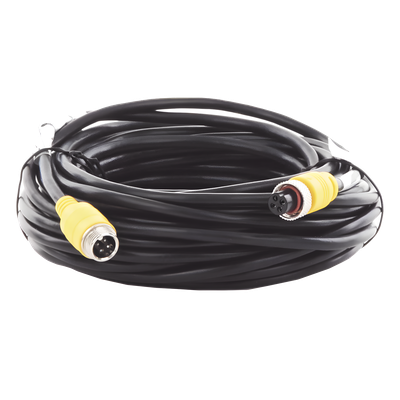 EPCOM - Cable Extensor Vehicular / 11 m (36.1 ft) / Conector Aviación / Video Audio Alimentación / Analógico y AHD / 5.5 mm Diámetro