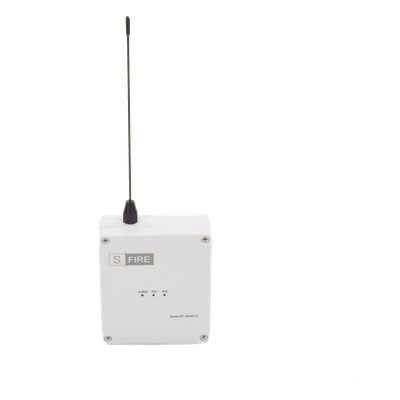 SFIRE - Receptor Inalámbrico / Alcance 2500 m (8202.1 ft) / 2 Salidas de Relevador Tipo C / Frecuencia 433.92 MHz / Contacto Seco para Panel de Alarma