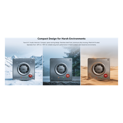 FANVIL - Videoportero IP para Exterior / Cámara 4 Megapixel (1080p) / HDR e Iluminación IR / Altavoz 5W y Doble Micrófono / Panel Acero Inoxidable y Cuerpo Aluminio / IP66 e IK10 / PoE+ / 2 Líneas SIP