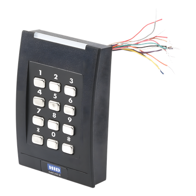 HID - Lector de Acceso con Teclado / Multiformato Proximidad / iClass SEOS 1 cm / MIFARE DESFire / Bluetooth / Wiegand / 5-16 VDC