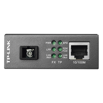 TP-LINK - Convertidor de Medios WDM / Fibra Monomodo SC / 20 km (12.4 mi) / 10/100 Mbps / Longitud de Onda 1310/1550 nm / Plug and Play