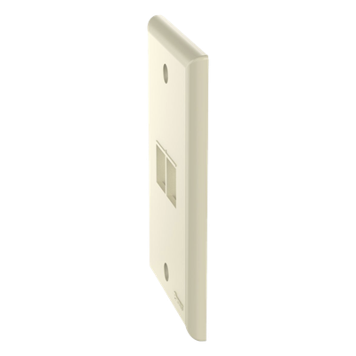 PANDUIT - Placa de Pared Vertical / 2 Puertos Keystone / ABS / 2.75 x 4.5 Pulg. / Marfil