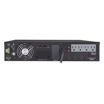 CYBERPOWER - UPS Online Doble Conversión / 1000 VA / 900 W / 8 Tomas NEMA 5-15R / Rack 2 UR o Torre / Onda Senoidal Pura / EPO