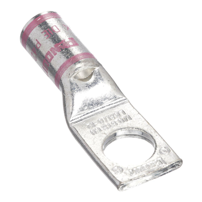 PANDUIT - Zapata de Compresión / Calibre 1/0 AWG / Barreno 1/2 pulgada / Acero Galvanizado / 1 Orificio / Talón para Mirilla