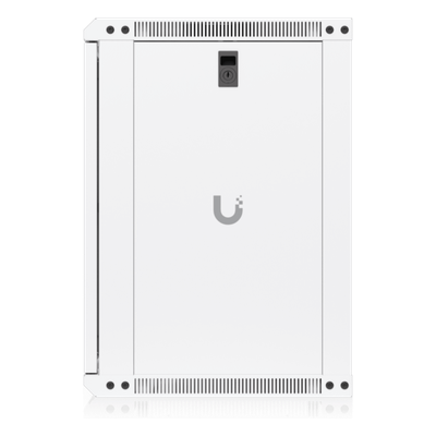 UBIQUITI - Gabinete Rack 12U / Montaje en Pared / 550 x 450 mm / Puerta de Vidrio Templado / Ventilación Integrada / Capacidad 50 kg