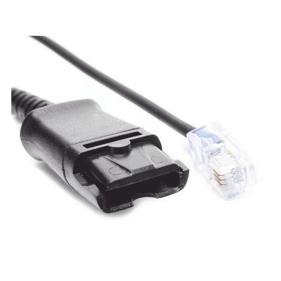 FANVIL - Cable Adaptador QD / Diademas HT101/HT201/HT202 / Teléfonos Analógicos, Digitales e IP / Compatible Grandstream y Yealink / Audio Full Duplex / Impedancia 2000Ω