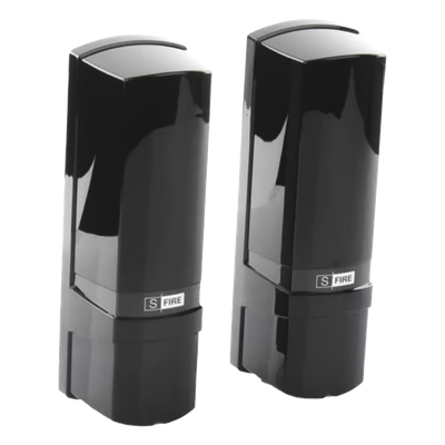 SFIRE - Barrera Infrarroja Perimetral / 3 Rayos / 4 Frecuencias / 100 m (328.1 ft) Exterior / IP65 / Alimentación Dual 12-24 Vcc