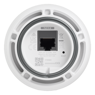 UBIQUITI - Cámara IP Bala / 2K 4 Megapixel / 30 FPS / IR 9 m (29.5 ft) / PoE 802.3af / IP55 IK04 / Detección IA