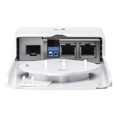 UBIQUITI - Convertidor de Medios PoE / Fibra Óptica SFP / 2 Puertos Gigabit Ethernet / Exterior -30 a 60 °C / Protección contra Descargas / 3 Opciones de Alimentación