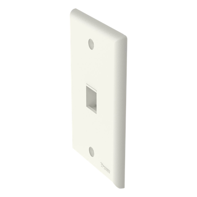 PANDUIT - Placa de Pared Vertical / 1 Puerto Keystone / ABS / 69.8 x 114.3 mm / 2.75 x 4.5 pulg. / Blanco Mate / RoHS