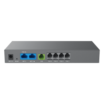 GRANDSTREAM - Gateway VoIP / 4 Puertos FXO / 1 Puerto FXS / 3 Perfiles SIP / PoE / NAT / Fax T.38 / Conferencia 3 Vías / Cifrado AES / Failover SIP