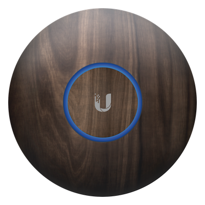 UBIQUITI - Máscara decorativa / Diseño madera / 160 x 160 mm (6.30 x 6.30') / Paquete 3 unidades / Perfil bajo / UAP-nanoHD